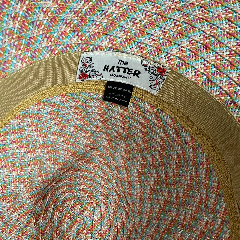 Multicolor straw hat - Picture 6 of 11